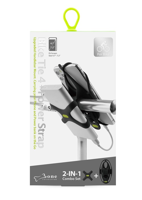Bike Tie 4 + Power Strap Black